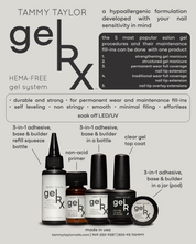 gelRX Starter Kit with Tips, Plexy Stand, Freeze Frame Light and Bold Striper