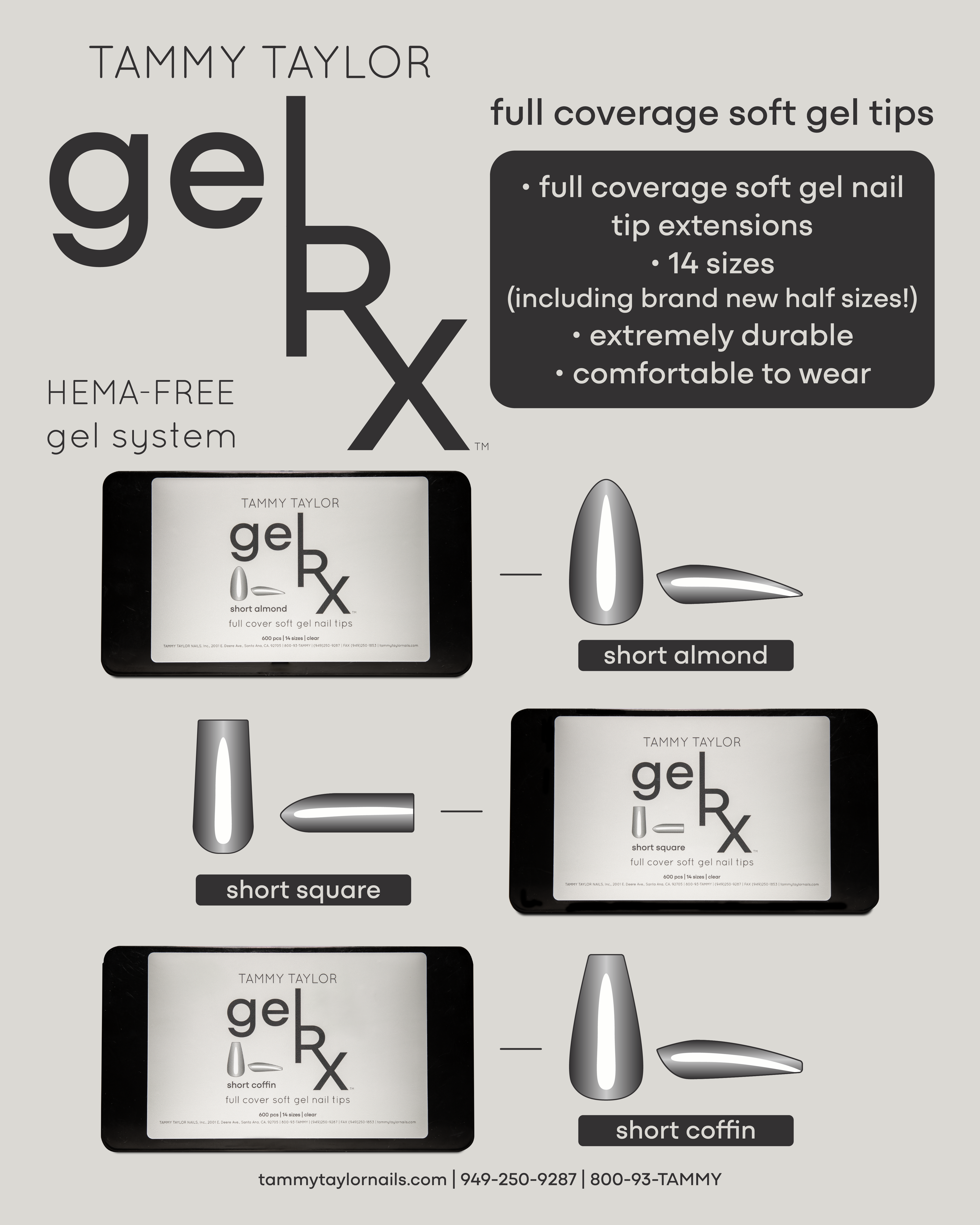 gelRX Starter Kit with Tips, Plexy Stand, Freeze Frame Light and Bold Striper