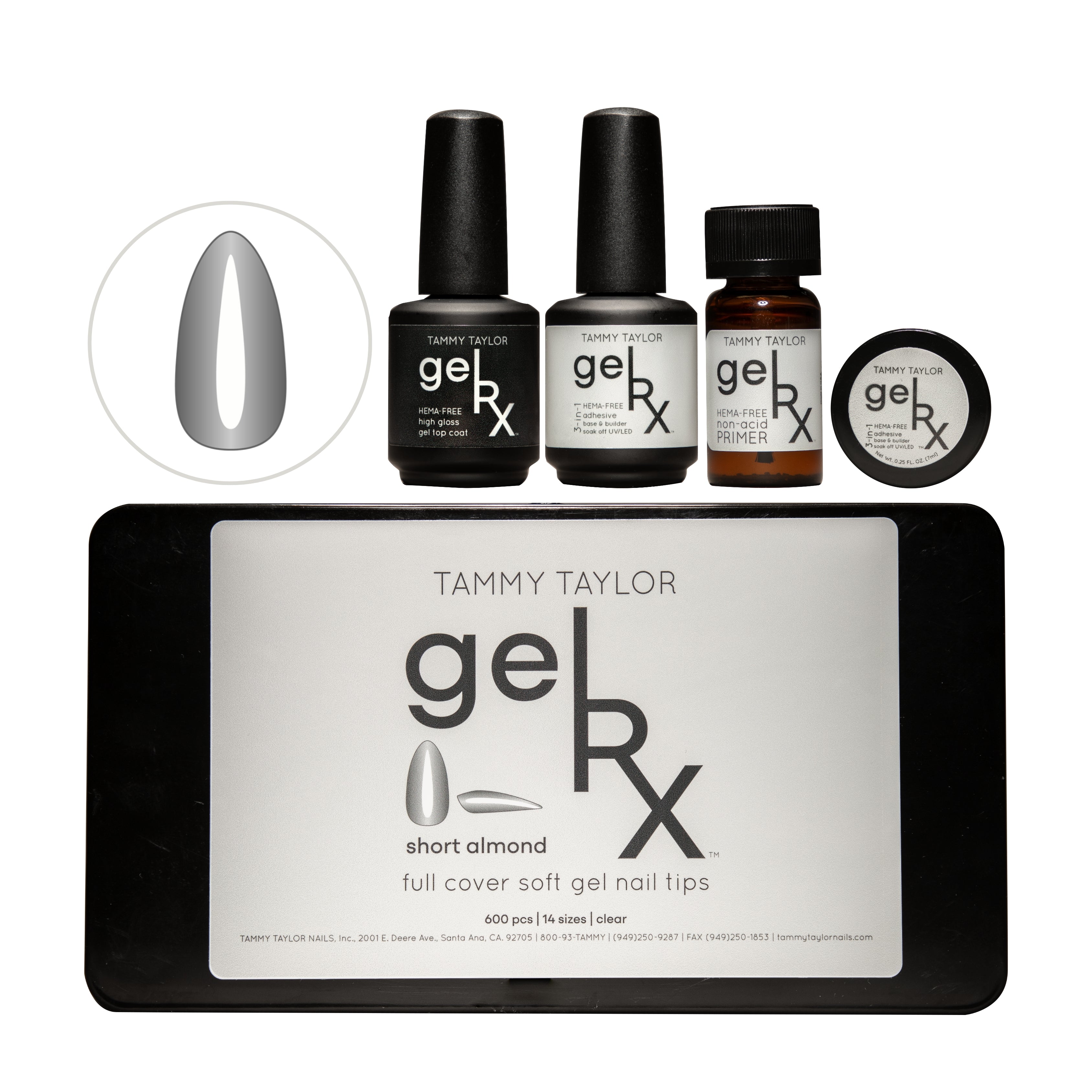 gelrx Starter Kit with Soft Gel Full Coverage Nail Tips