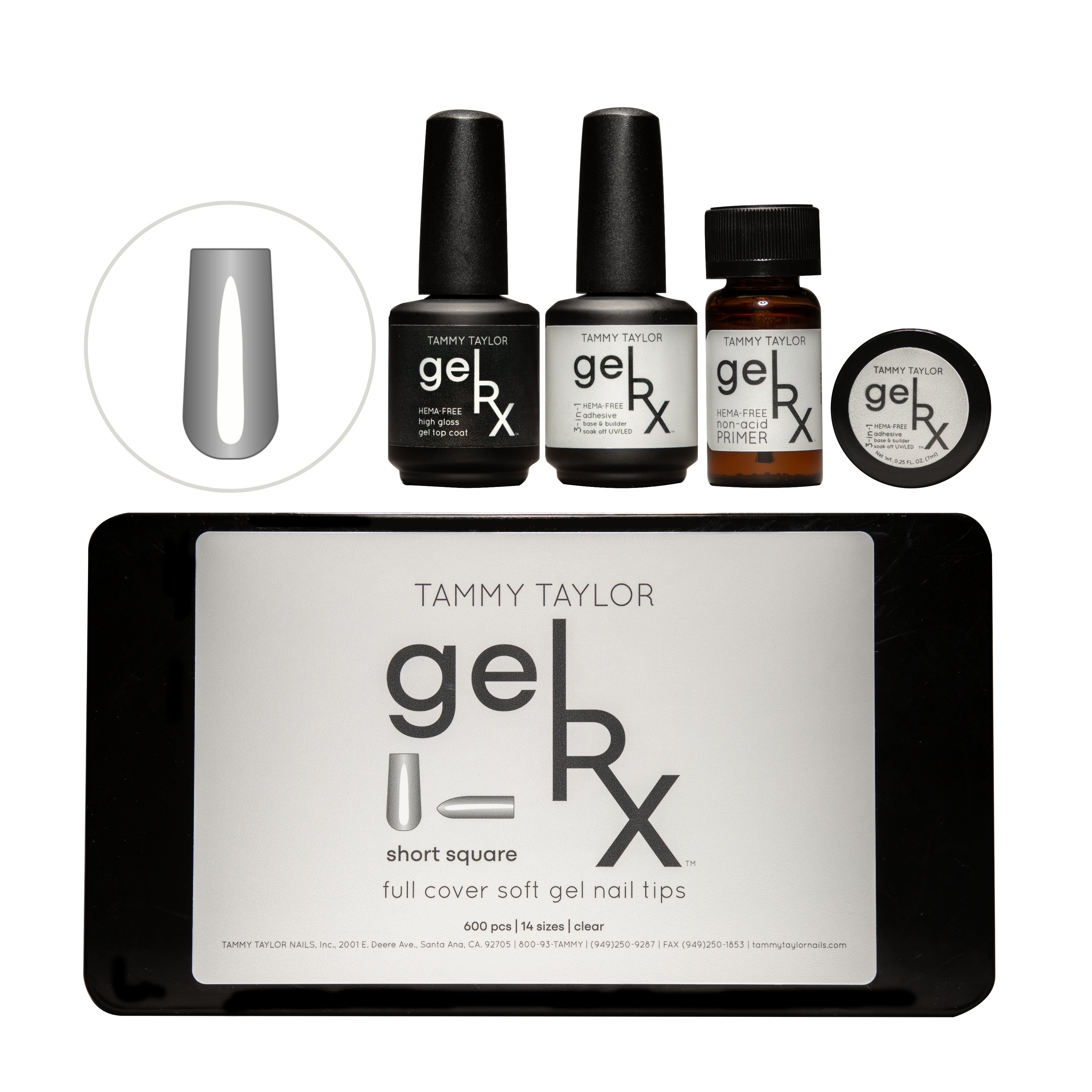 gelrx Starter Kit with Soft Gel Full Coverage Nail Tips
