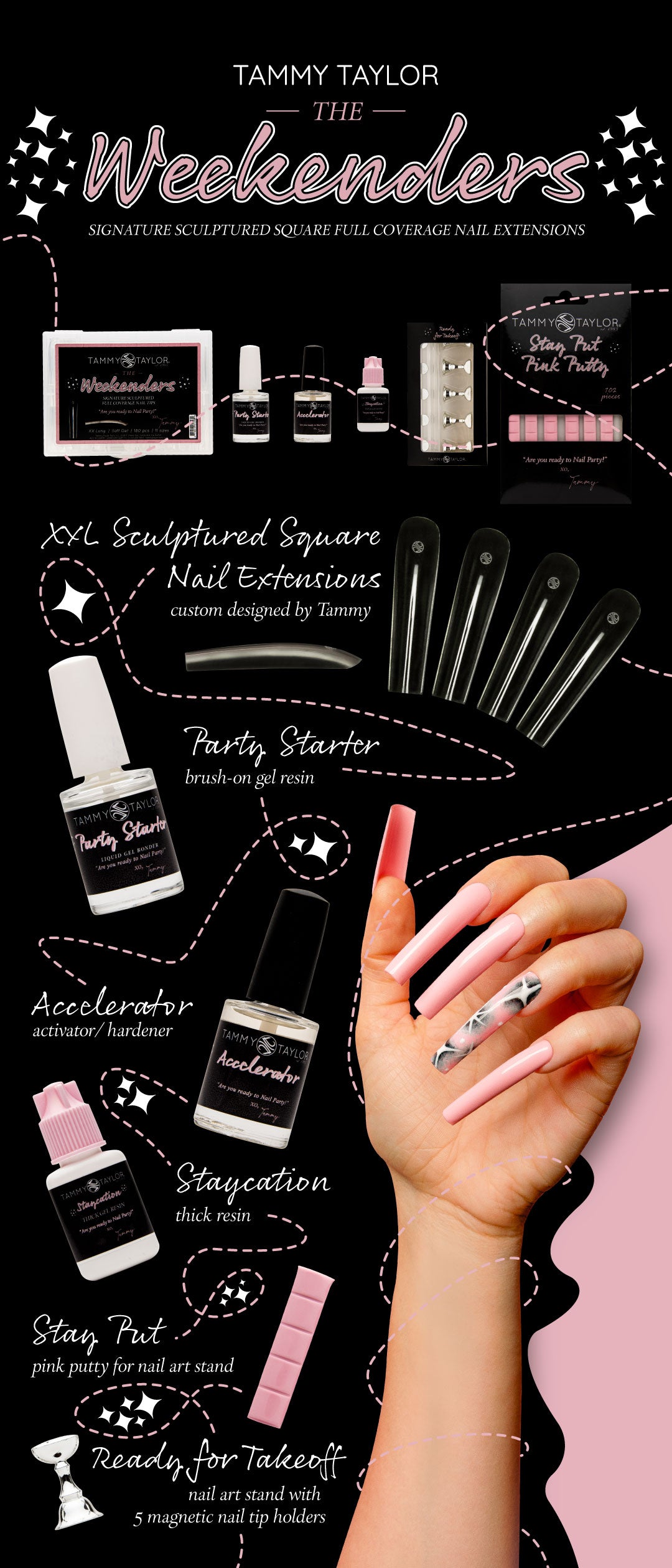 The Weekenders Full Coverage Nail Extensions Kit