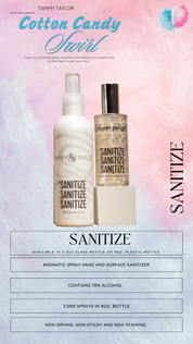 Cotton Candy Swirl Glass Spray Sanitize