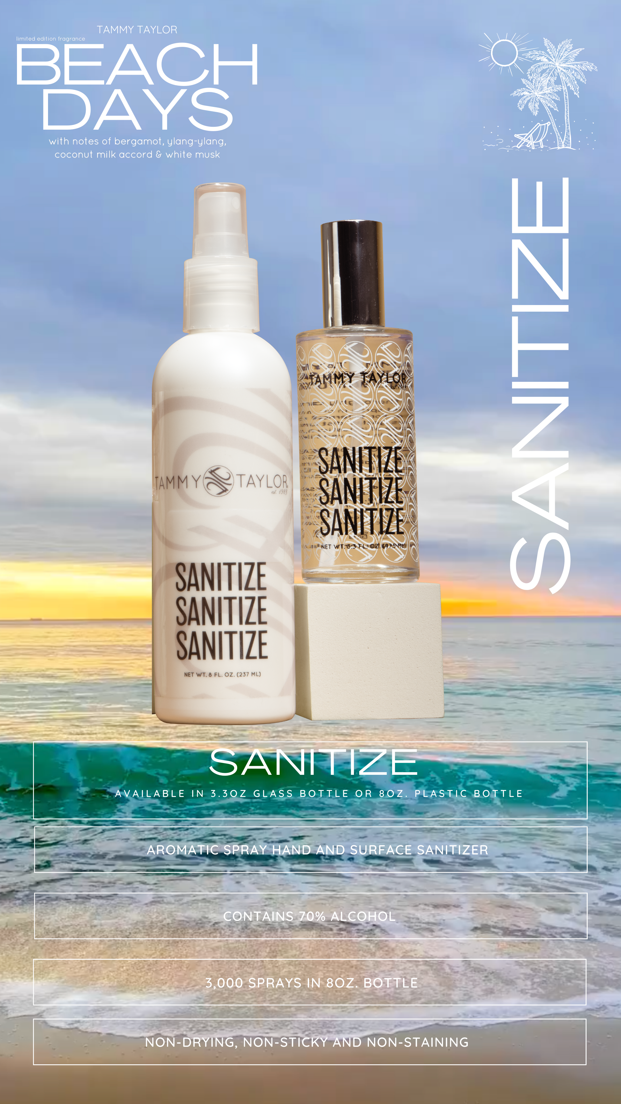 Beach Days Glass Spray Sanitize