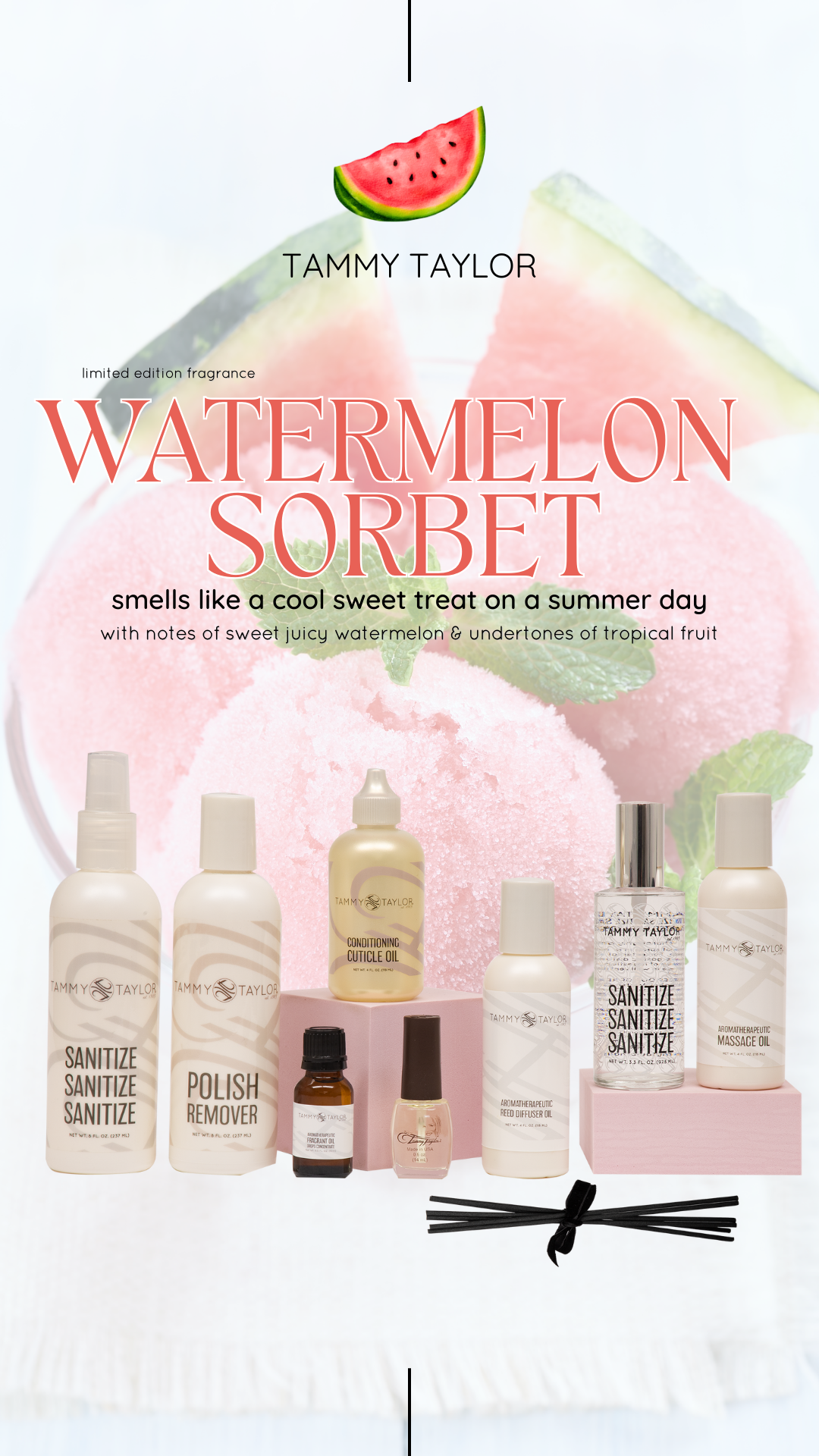 Watermelon Sorbet Glass Spray Sanitize