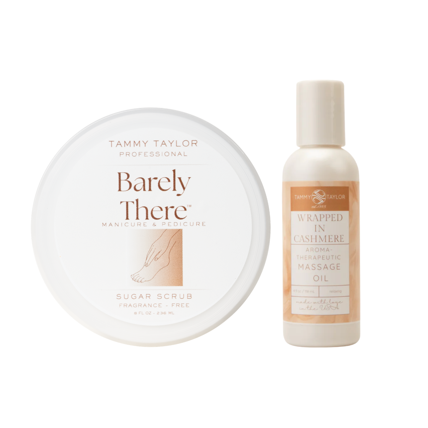 Barely There™ Fragrance-Free Sugar Scrub & Aromatherapeutic Massage Oil Bundle