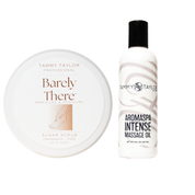 Barely There™ Fragrance-Free Sugar Scrub & AromaSpa Intense Massage Oil Bundle
