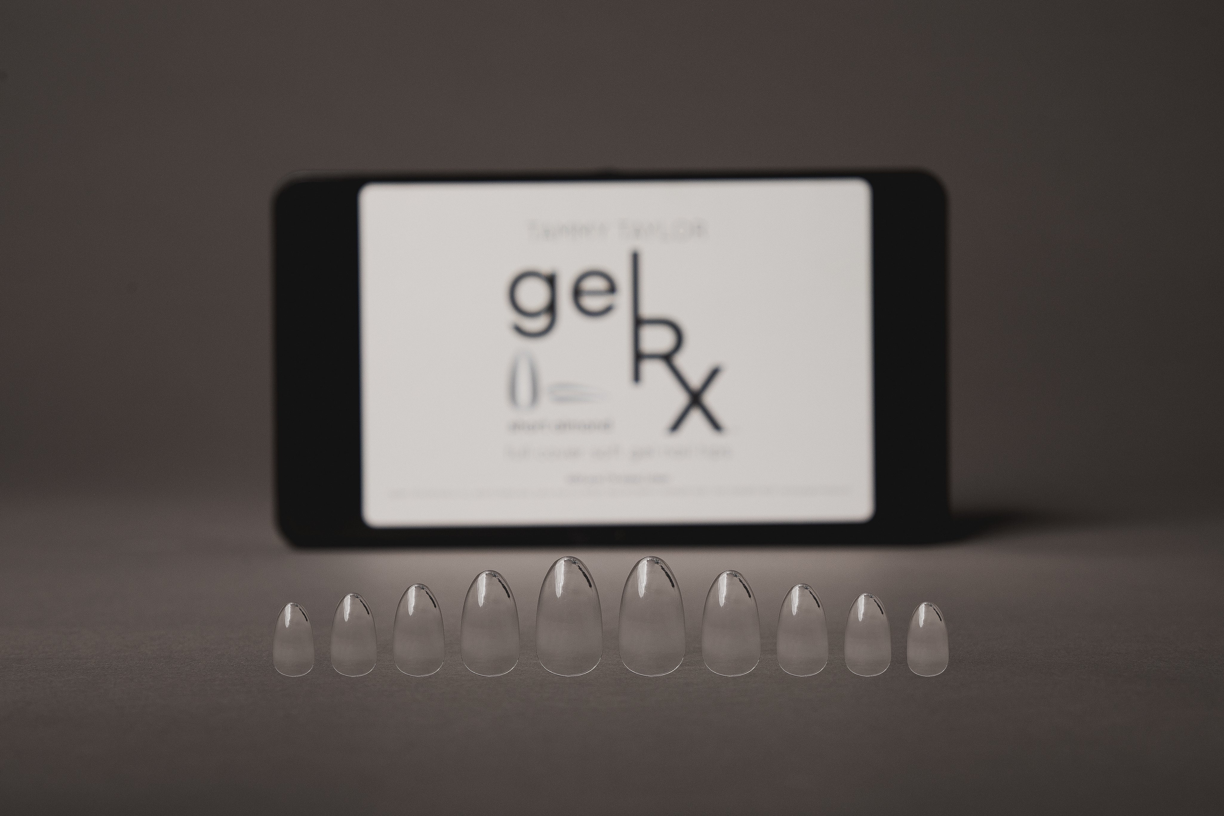 gelRX Short Almond Soft Gel Full Coverage Nail Tips