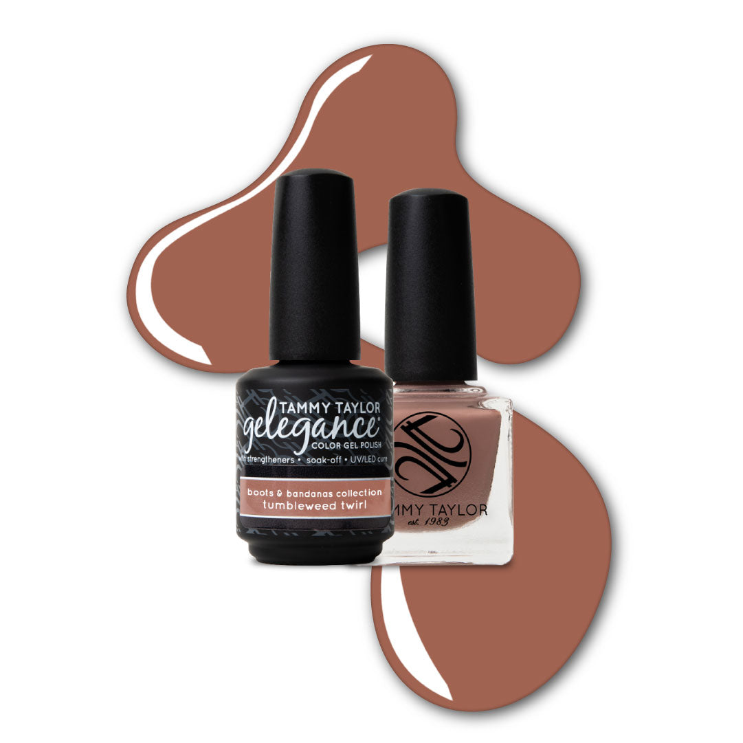 Tammy-Taylor-Boots-and-Bandanas-Collection-Bottles-and-Swatch-20260115-Tumbleweed-Twirl-Gel-Polish-and-Nail-Lacquer.jpg