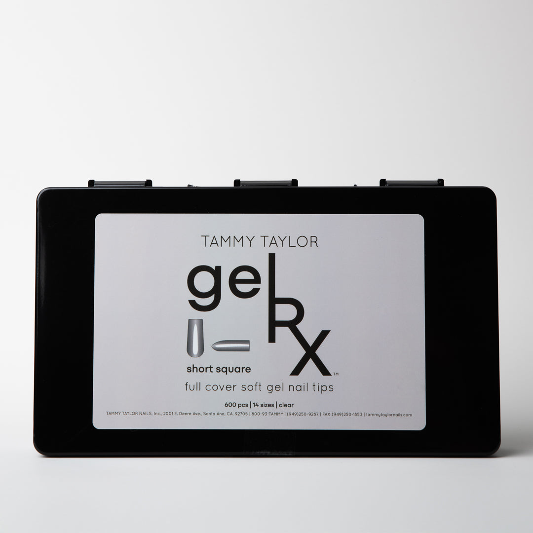 gelRX Short Square Soft Gel Full Coverage Nail Tips