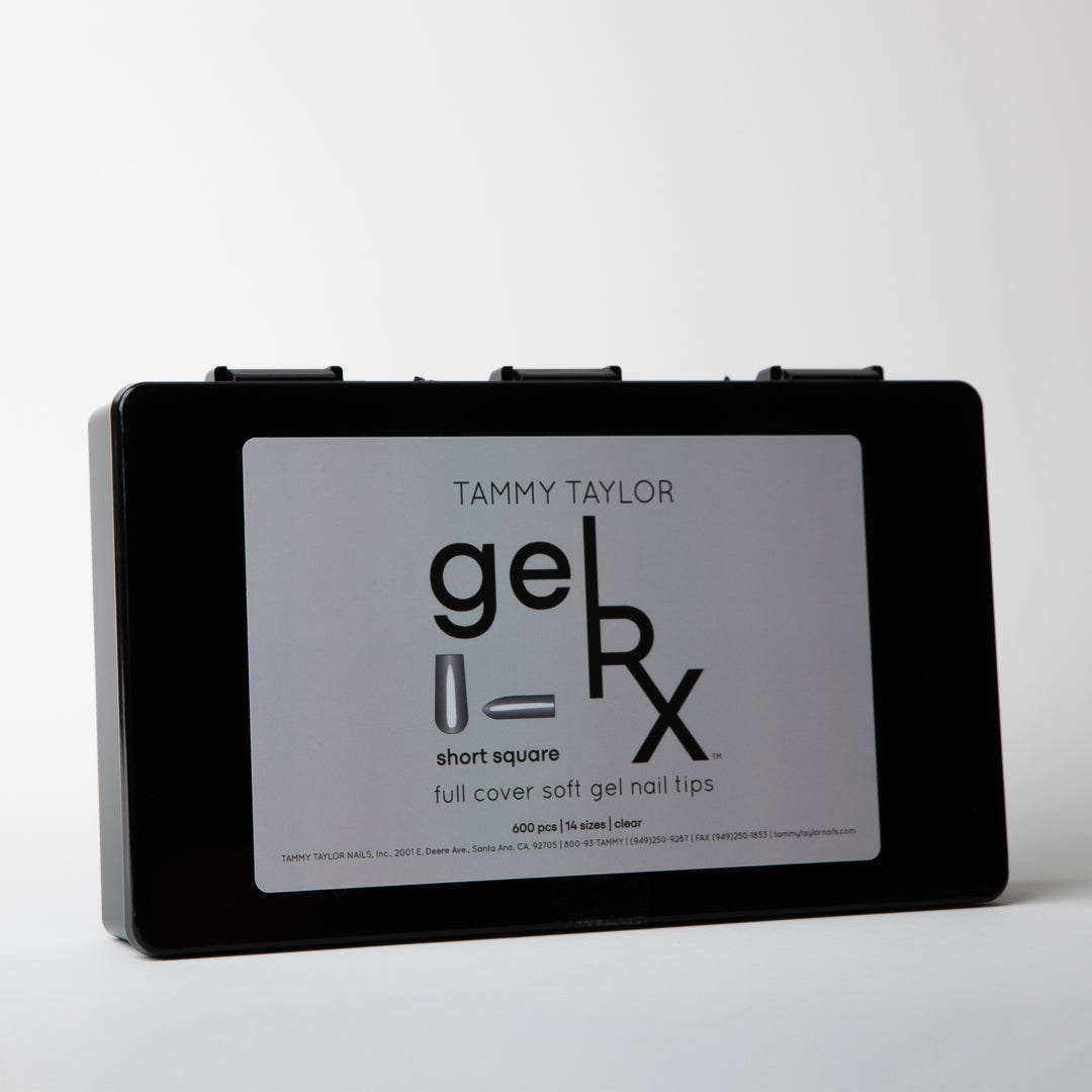 gelRX Short Square Soft Gel Full Coverage Nail Tips