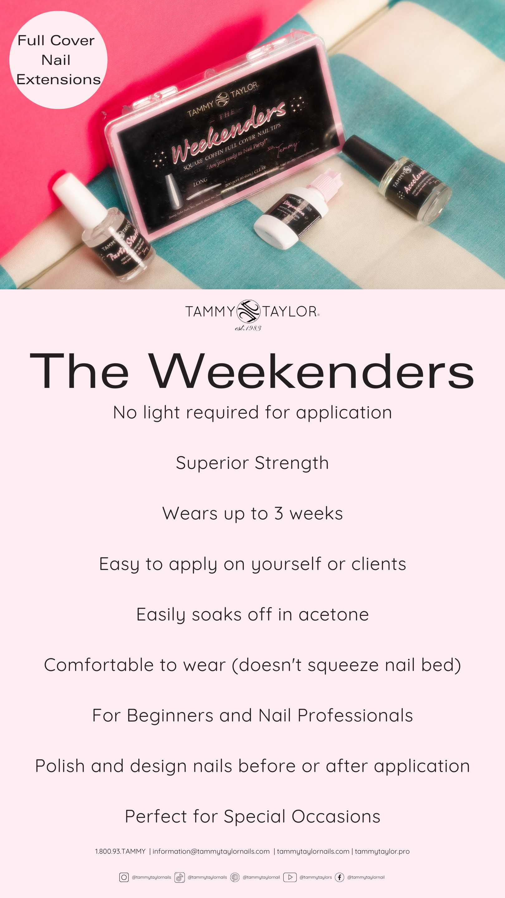 The Weekenders Full Coverage Nail Extensions Kit