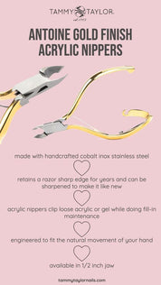 Antoine Gold Finish Acrylic Nippers