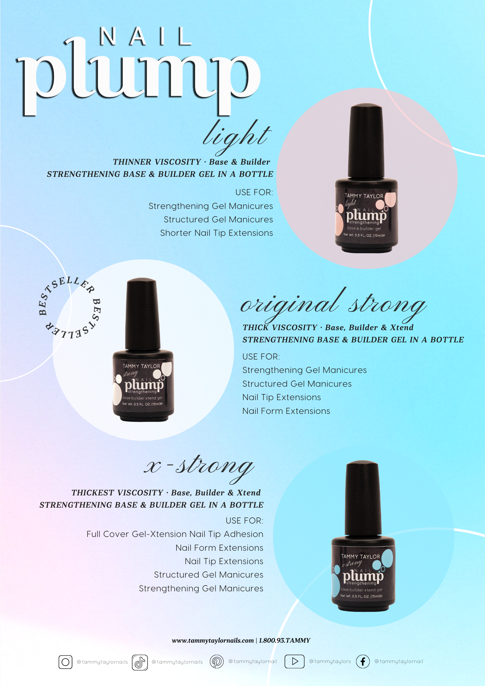 Light, Original Strong & X-Strong Nail Plump Bundle