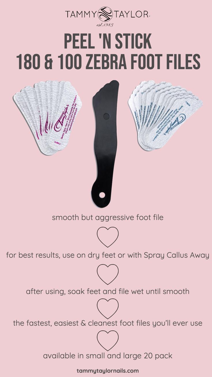 Peel 'N Stick Zebra Foot File