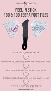 Peel 'N Stick Zebra Foot File