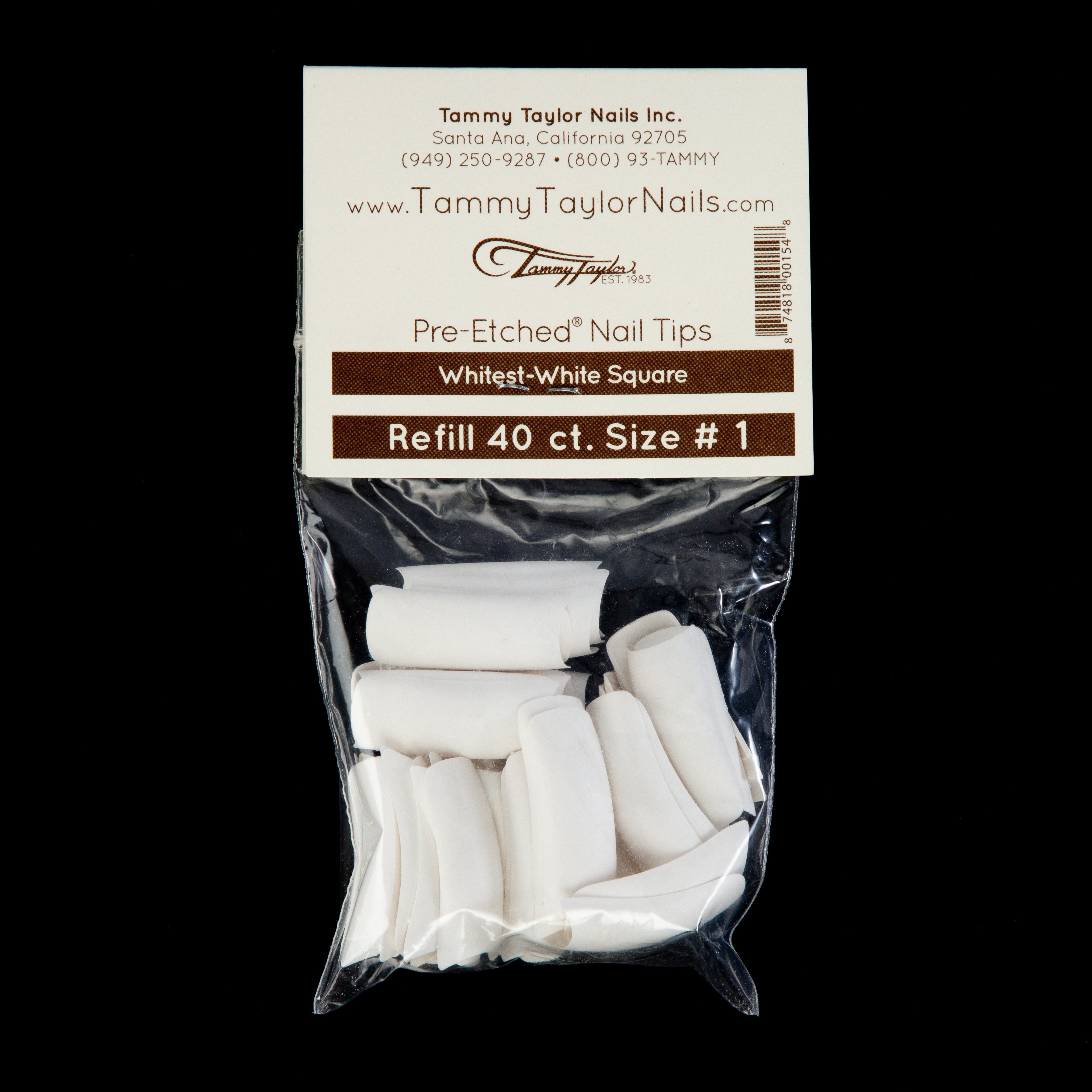(Pre-Etched) Whitest White Square Tips *Refill Package*