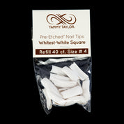 (Pre-Etched) Whitest White Square Tips *Refill Package*