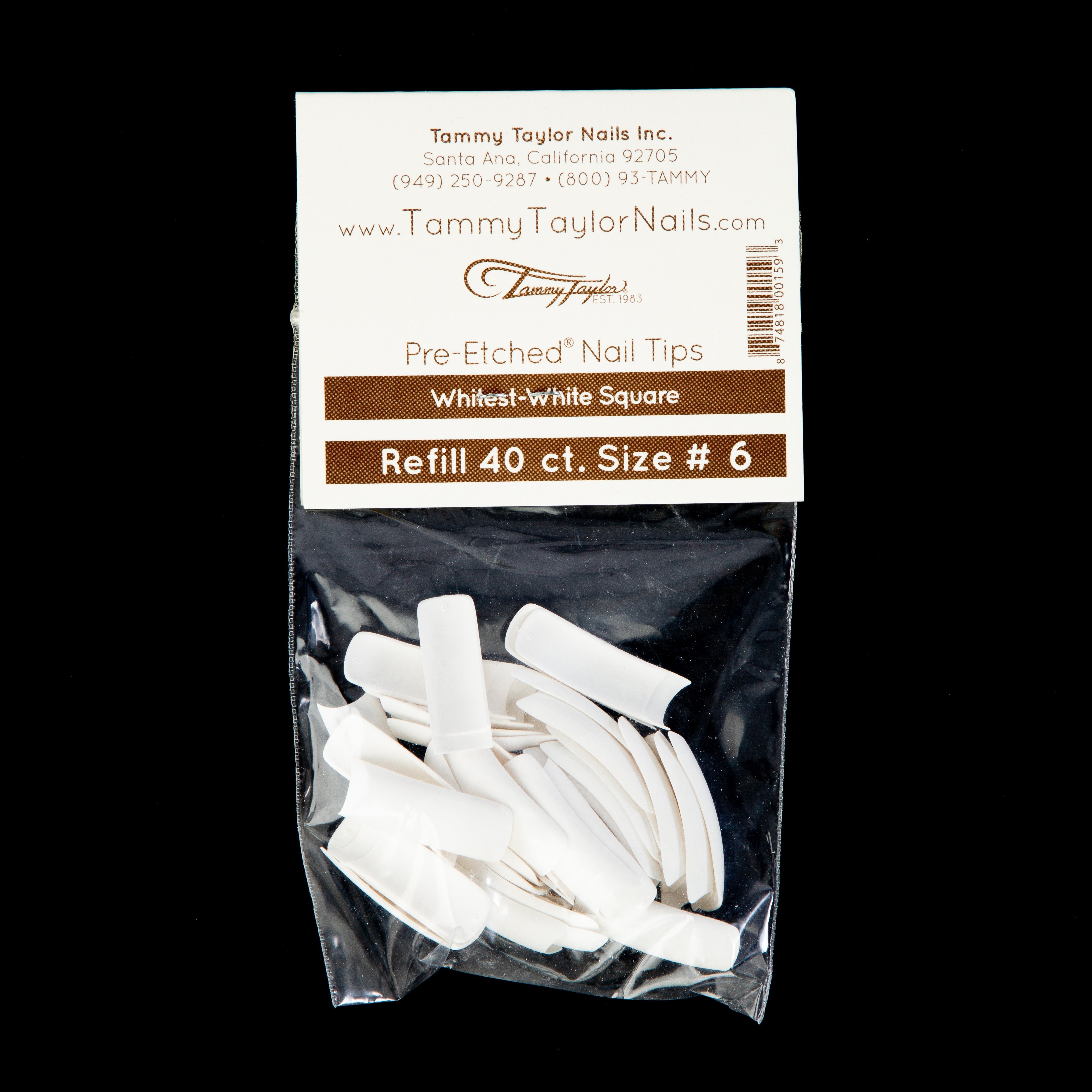 (Pre-Etched) Whitest White Square Tips *Refill Package*