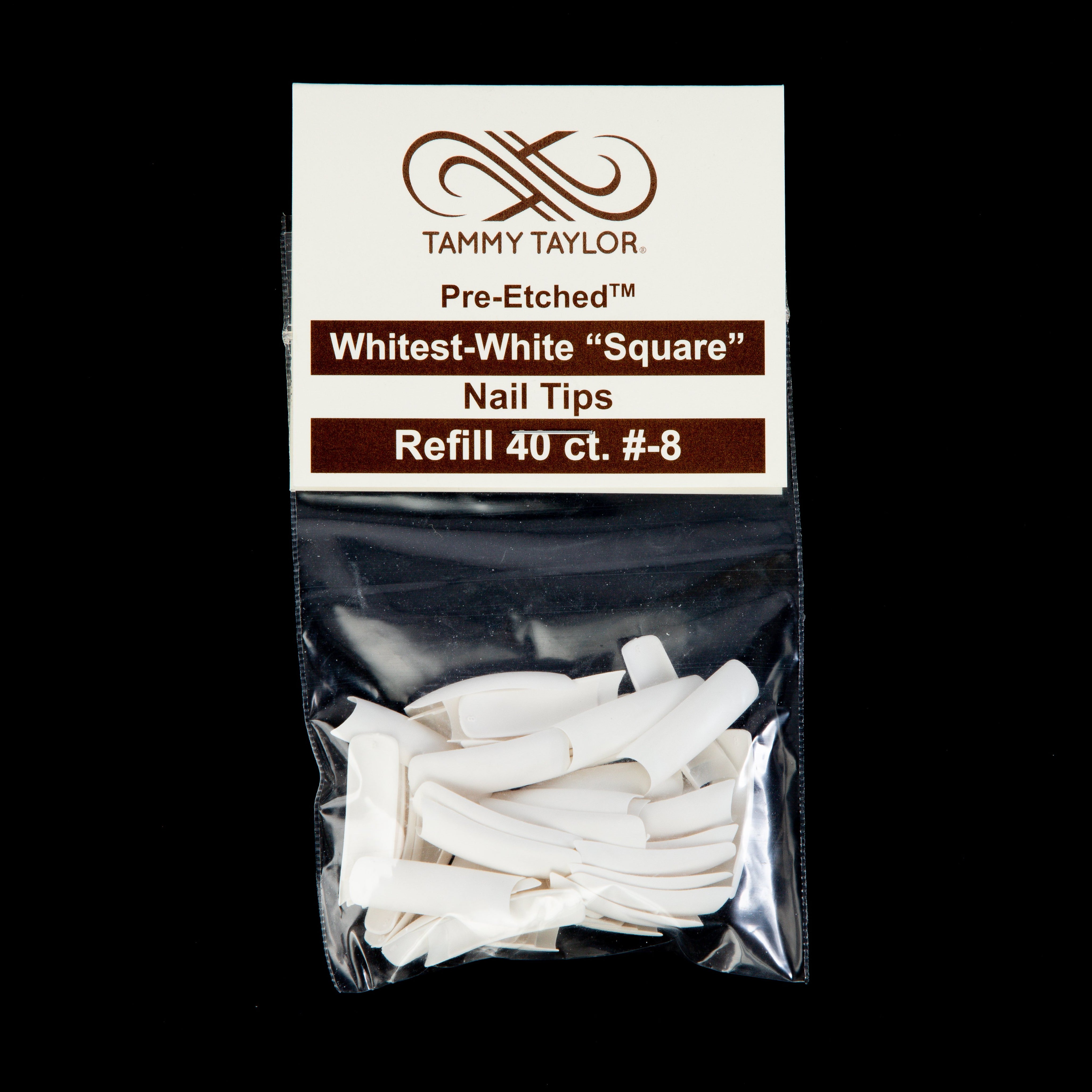(Pre-Etched) Whitest White Square Tips *Refill Package*