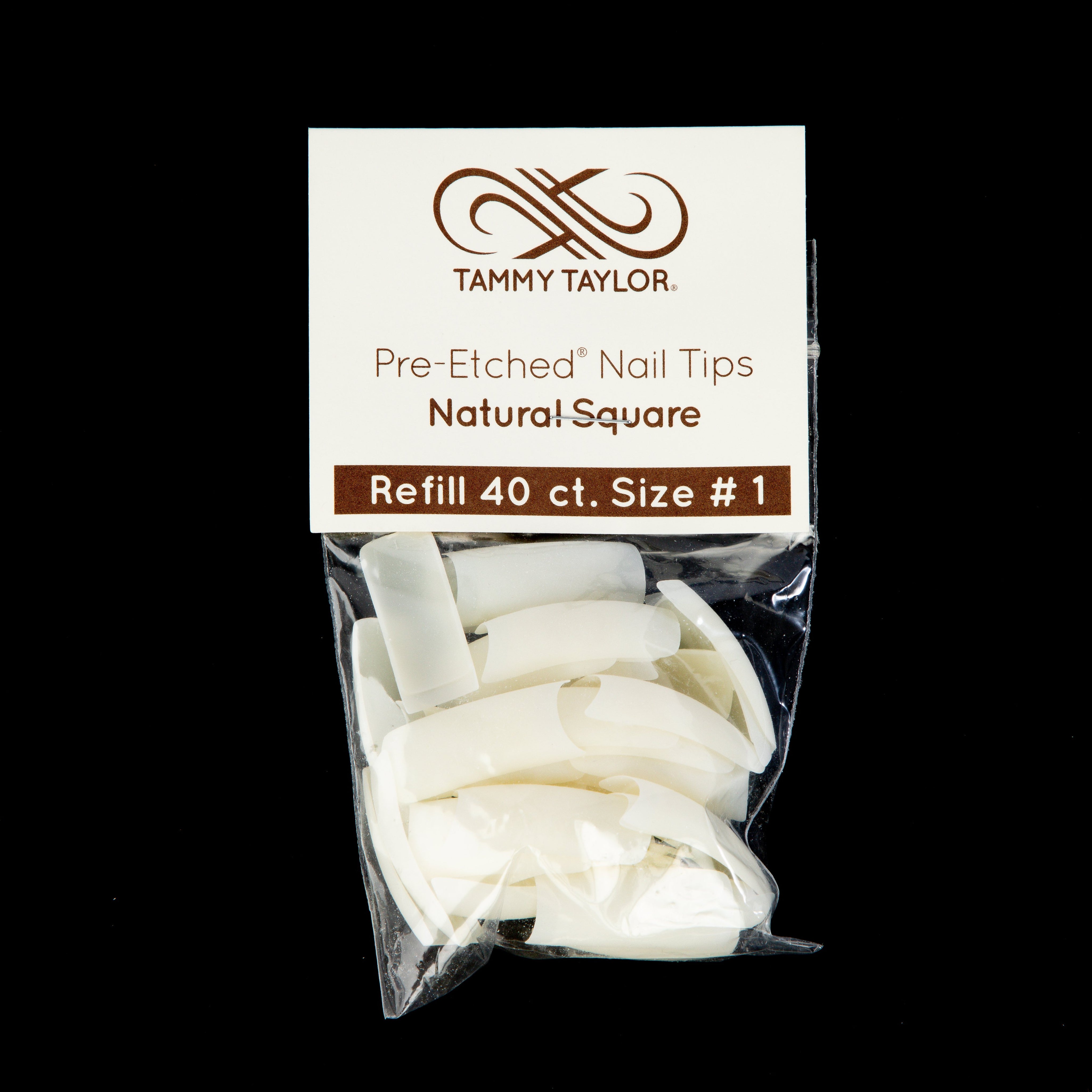(Pre-Etched) Natural Square Tips *Refill Package*