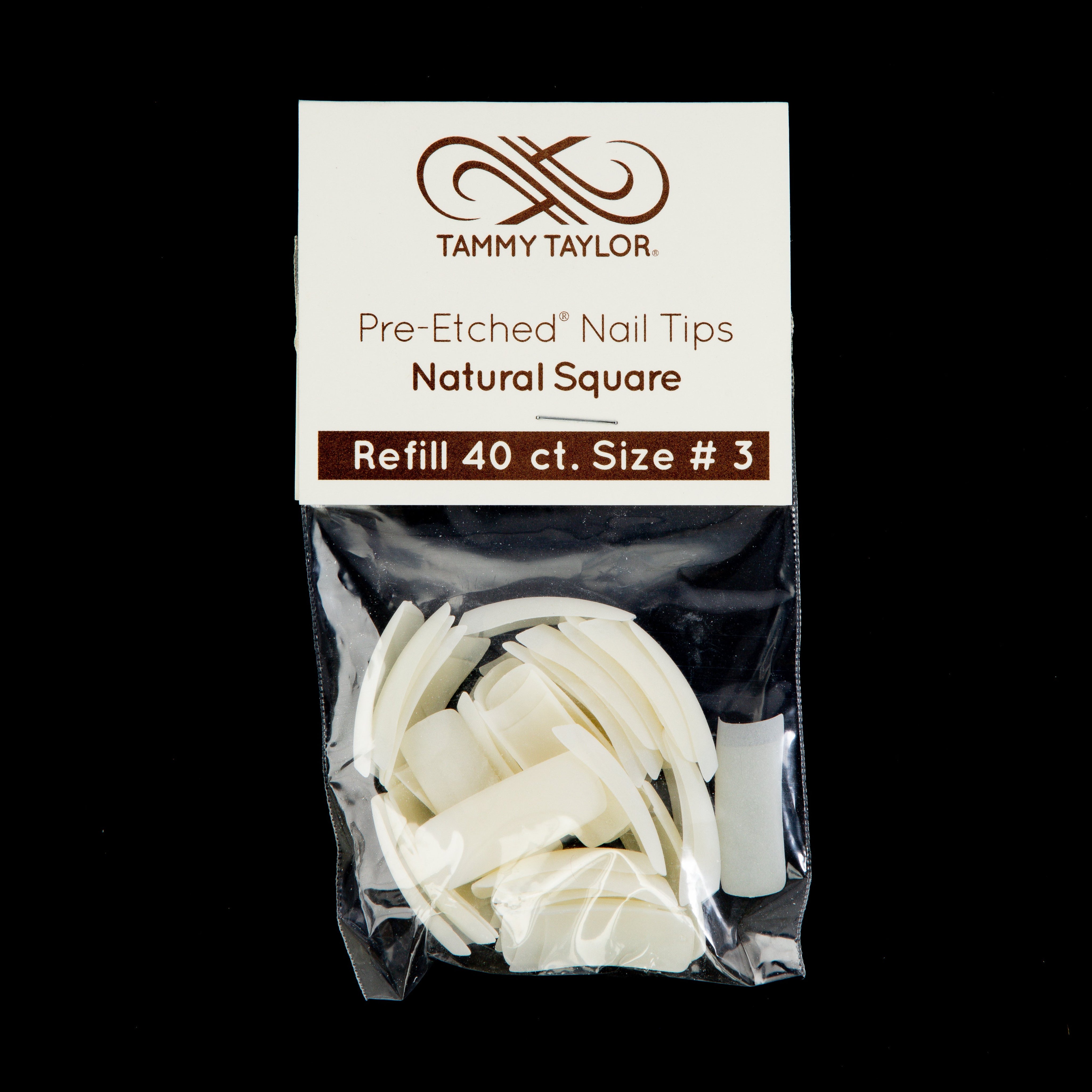 (Pre-Etched) Natural Square Tips *Refill Package*