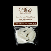 (Pre-Etched) Natural Square Tips *Refill Package*