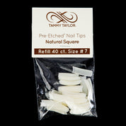 (Pre-Etched) Natural Square Tips *Refill Package*