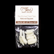 (Pre-Etched) Natural Square Tips *Refill Package*