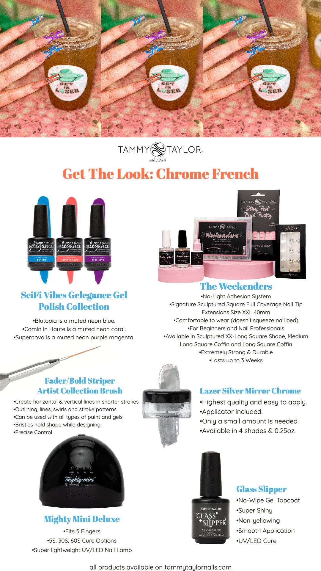 Chrome French Nail Bundle