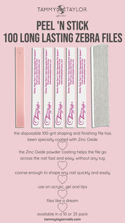 Peel 'n Stick 100 Long Lasting Zebra File